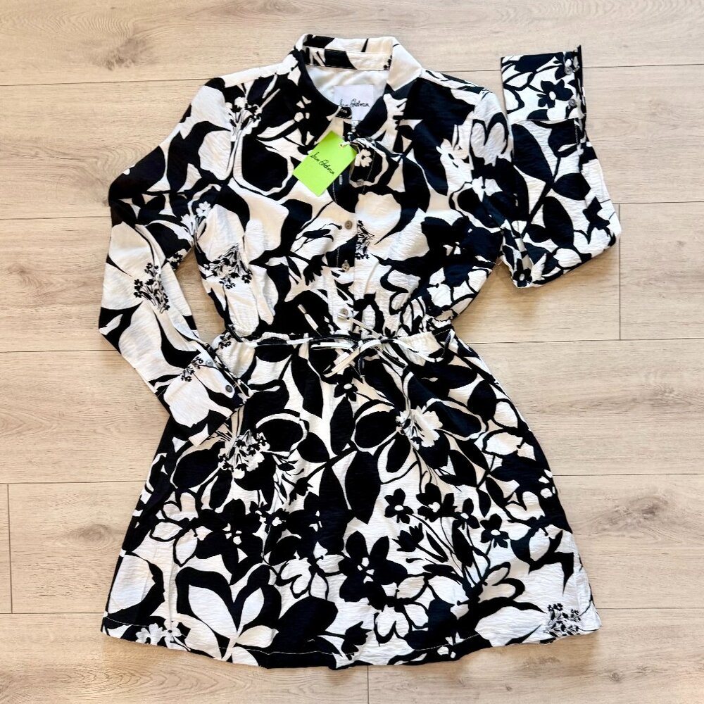 Sam Edelman Floral Long Sleeve Floral Shirtdress